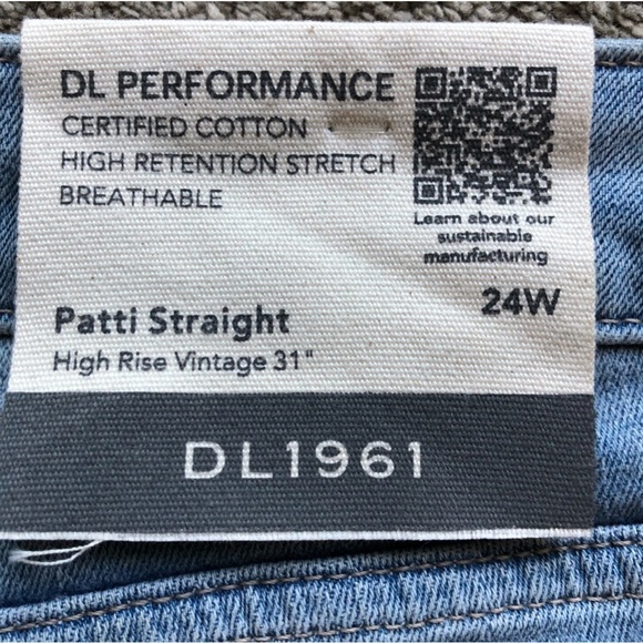 DL 1961 NWT Patti Straight High Rise Vintage Jeans Plus Size W24 - Picture 8 of 13